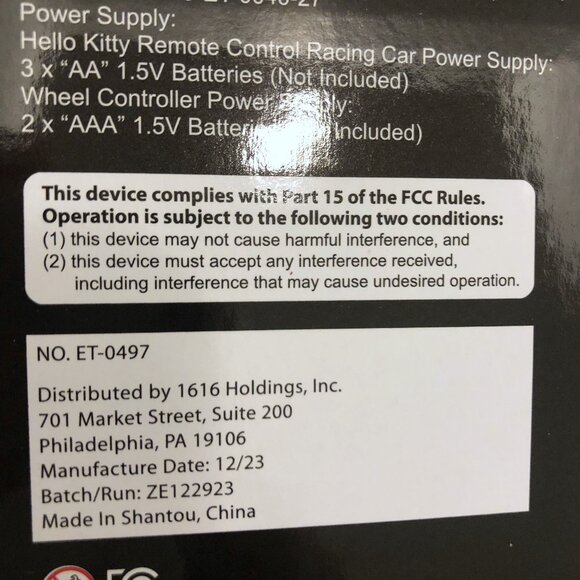 Hello Kitty Remote Control Racing Car & Wheel Controller Black Pink Set of 3 - Picture 14 of 16